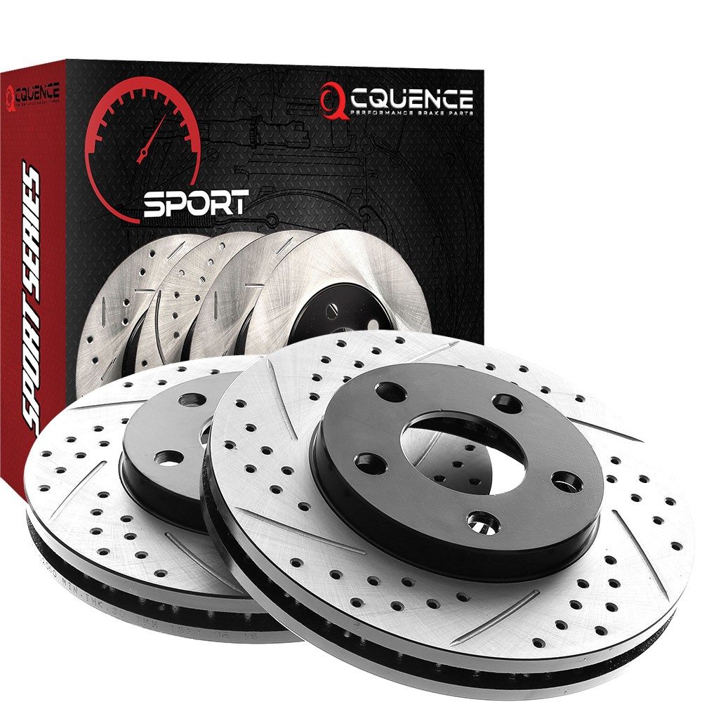 For Jaguar XF XJ XK Front And Rear Drilled Slotted Brake Rotors And Ceramic Pads 